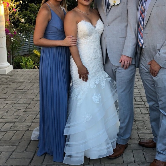 Lulus - dusty blue maxi dress - Picture 6 of 7